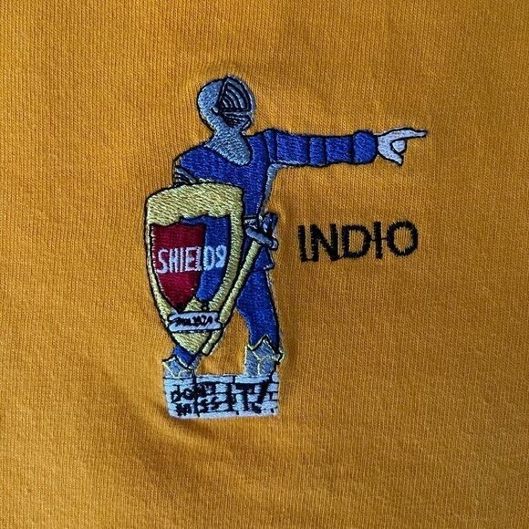 Indio Shields Date Garden Embroidered T-Shirt XL - Picture 2 of 5